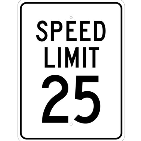Speed Limit 25 Sign Tm21j