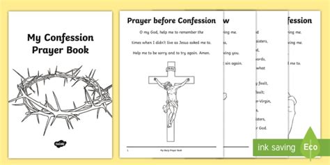 Roman Catholic Confession Prayer Book Print Out
