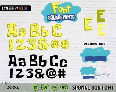 Spongebob Font Spongebob Svg Spongebob Font Ttf Spongebob Font