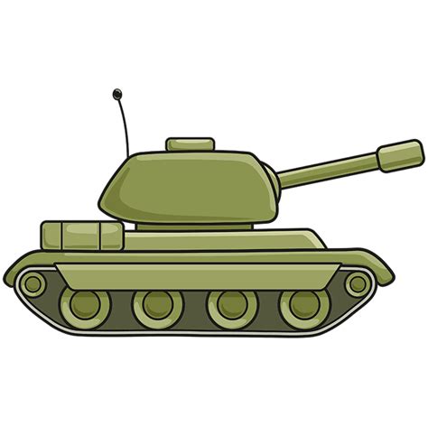 How To Draw A Tank Really Easy Drawing Tutorial