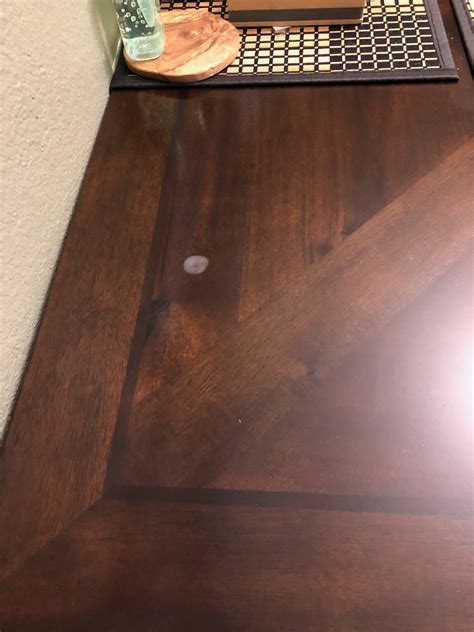 Hand Sanitizer Alcohol Stain On Wooden Table Rfurniture