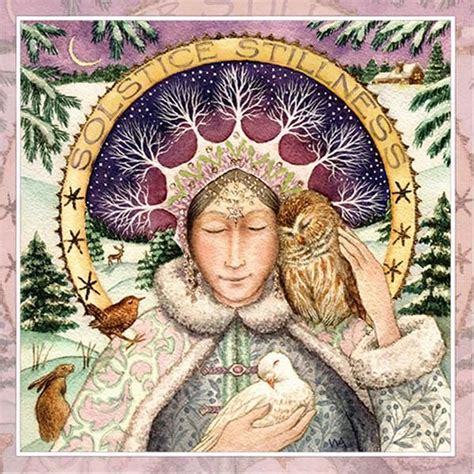 Pagan Wiccan Greeting Card Solstice Stillness Blank Celtic Goddess