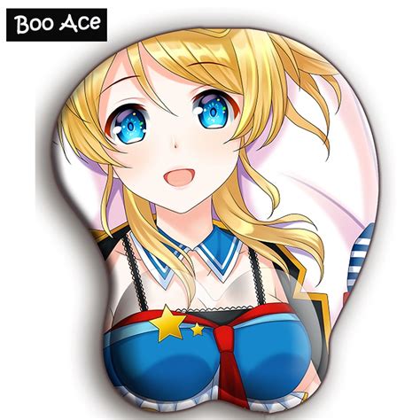 Love Live Ellie Ayase Anime Ecchi 3d Breast Mouse Pad With Silicone