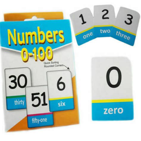 Kids Childrens Math Numbers 0 100 Pocket Flash Cards Teacherparent On