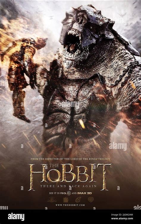 Movie Poster The Hobbit The Battle Of The Five Armies 2014 Stock