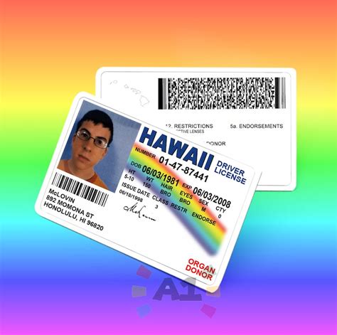 Mclovin Superbad Movie Id Driver Parody Prop License Printed Pvc Id