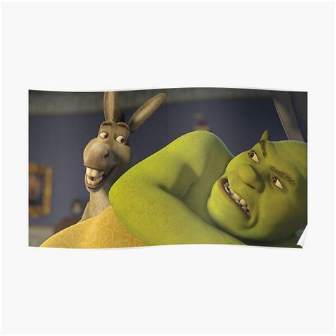 Shrek And Donkey On The Bed Poster For Sale By Bananabananaban