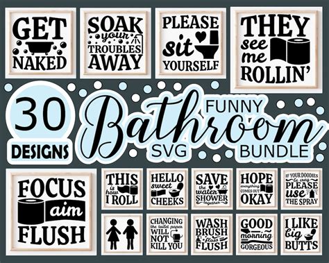 Funny Bathroom Svg Bundle Restroom Svg Files For Cricut Sexiz Pix
