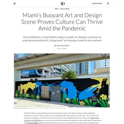 Architectural Digest Miamis Buoyant Art And Design Scene Proves