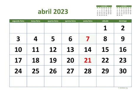 Calendario 2023 Imprimir Pdf Com Feriados Abril Rdp I