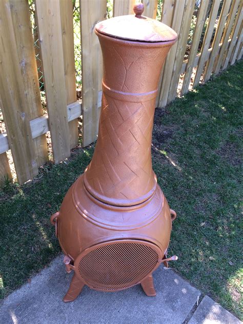 Diy Chiminea Ideas Painted Chiminea Backyard Campfire Ideas