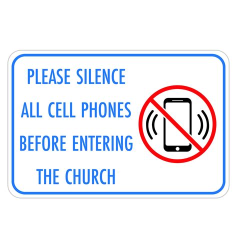 Please Silence All Cell Phones American Sign Company