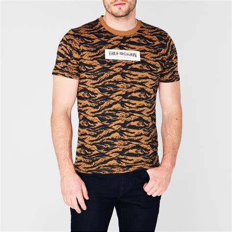 True Religion Tiger T Shirt Men Tiger Camo Flannels