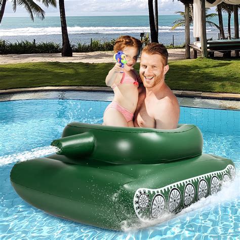 Buy Tank Pool Floats Adult Inflatable Tank Pool Float With Water Cannon Army Tank Pool Lounger