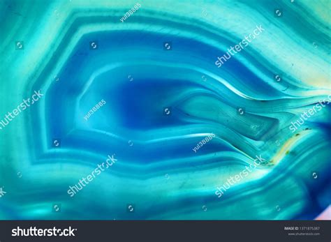 Agate Stone Macro Backgroundblue Agate Stone Stock Photo 1371875387