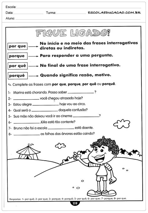 Exercicio Portugues 4 Ano