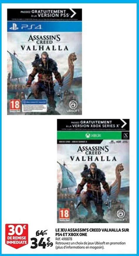 Promo Le Jeu Assassin S Creed Valhalla Sur Ps4 Et Xbox One Chez Auchan