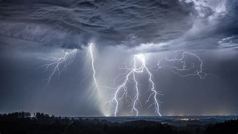 Hd Wallpaper Lightning Sky Thunder Atmosphere Thunderstorm Night