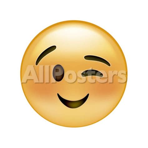 Emoji Wink Small Smile Giclee Print Ali Lynne