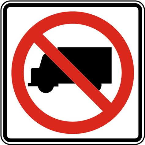 No Trucks Sign Y2737 By