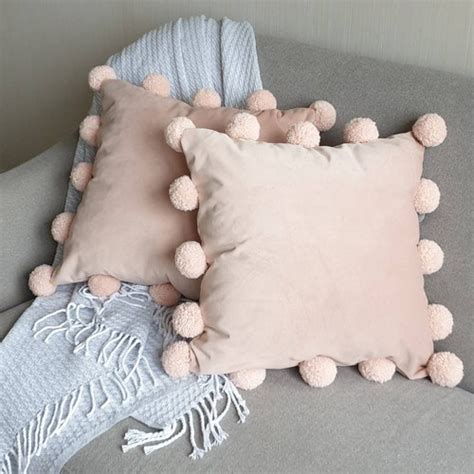 Blush Pink Pillow Cover Farrah Print Pillow Coverfloral Etsy