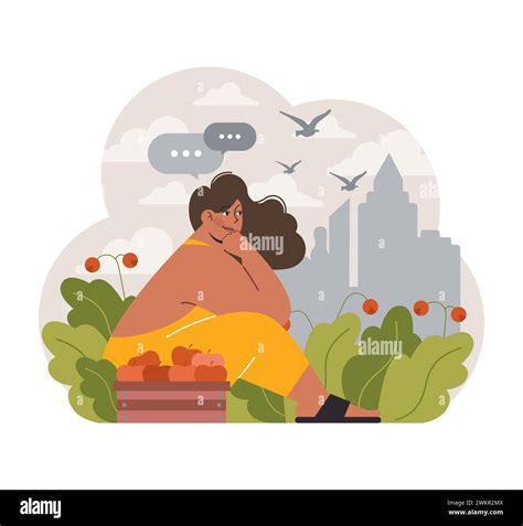 Urban Oasis: A contemplative woman amidst city greens, juxtaposing