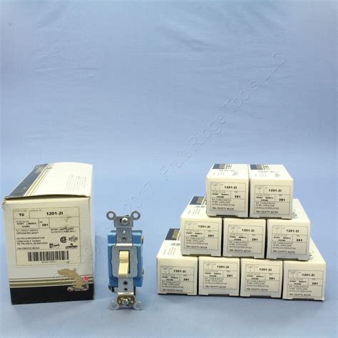 10 Leviton Ivory Industrial Grade Single Pole Toggle Light Switches 15a