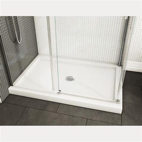 Double Threshold Shower Base Centered Drain Hi Tech Acrylic Products Inc