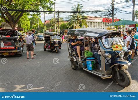 Tuk Tuks Transport Tourists Around Chiang Mai Thailand Editorial Stock