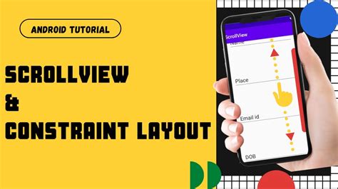 How To Use Scrollview In Android Scroll View And Constraint Layout Android Studio Tutorial
