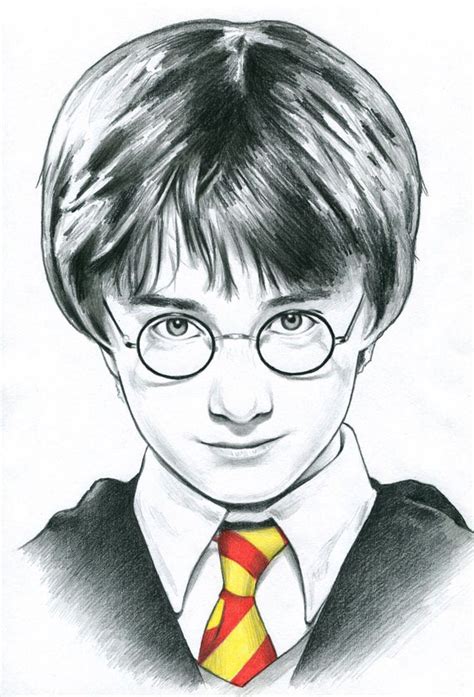 Deixe a sua decoração supermágica! Portrait dessin au crayon HARRY POTTER impression | Etsy