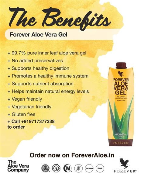The Benefits Of Forever Aloe Vera Gel Forever Aloe Forever Living