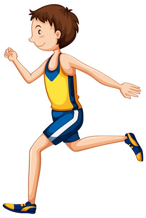 A Runner Character On White Background 608076 Vector Art At Vecteezy