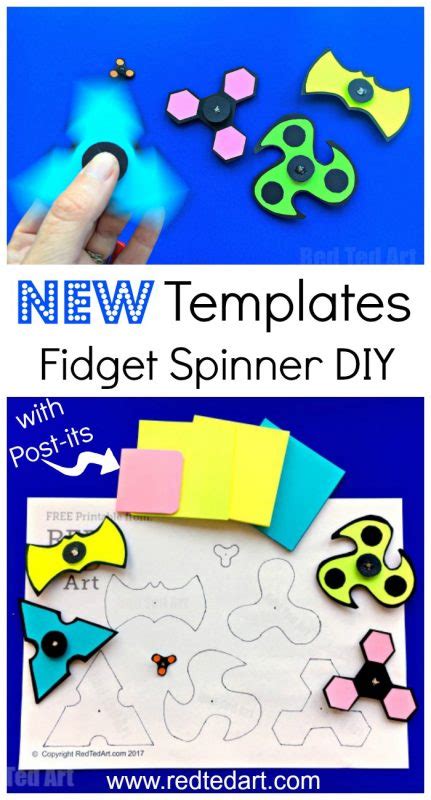 Diy Printable Fidget Spinner Template Without Bearings Red Ted Art