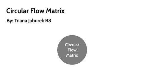 Circular Flow Matrix By Triana Jaburek