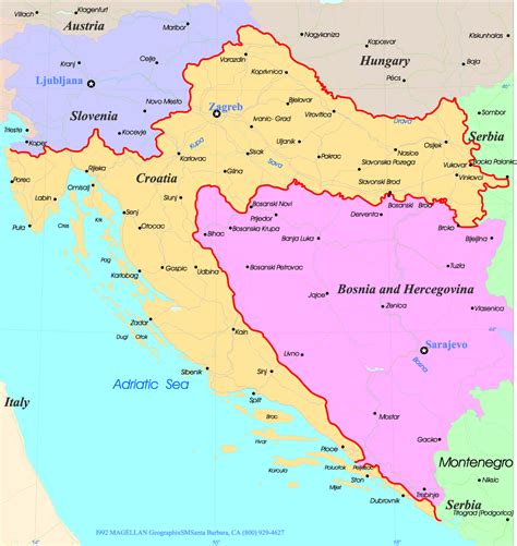 Mappa della croazia cartina geografica, fisica, politica, muta, storica. Croatian Map of Croatia Physical Map of Croatia
