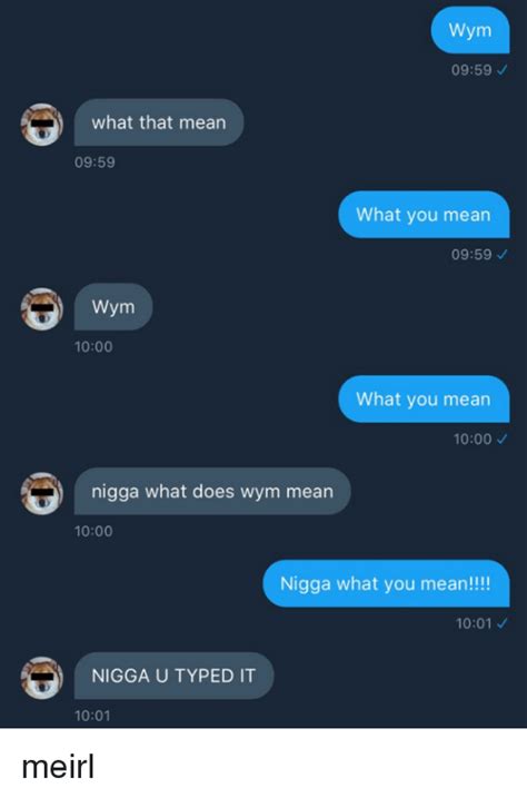 Originally author mean something like this What Does WYM Mean In Slang? - Slanguide.com