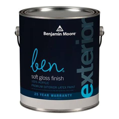 Benjamin Moore Ben 1 Quart Exterior Soft Gloss Finish Paint White