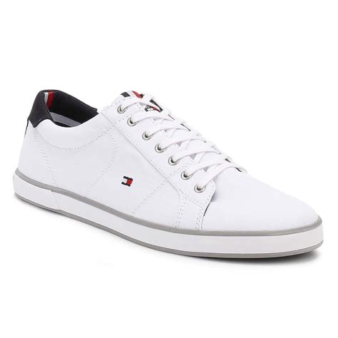Tommy Hilfiger White Harlow Canvas Sneakers For Men Lyst Uk
