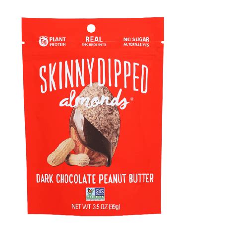 Pricecaseskinny Dipped Almonds Dark Chocolate And Peanut Butter Dipped Almonds 35 Ounce Pack