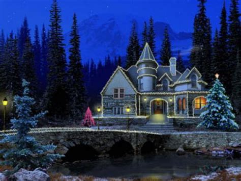 50 3d Christmas Cottage Animated Wallpaper On Wallpapersafari