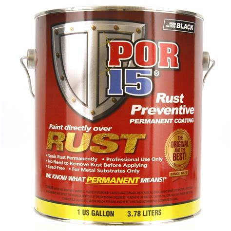 Por 15 45401 Semi Gloss Black Rust Preventive Coating 1 Gal Rust