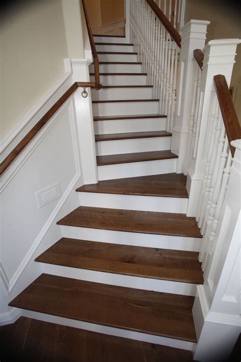 But if you need to cover the corners of the stairs, use a sheet vinyl since it spreads out widely and at once. Pictures Of Hardwood Flooring On Stairs | Wood floor ...