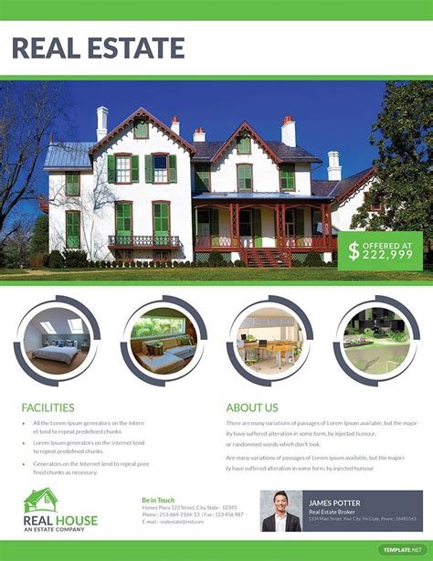 Real Estate House Sale Flyer Template Download In Word Illustrator