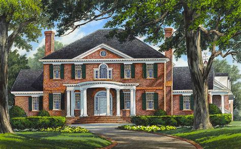 Grand Colonial House Plan - 32650WP | Architectural ...