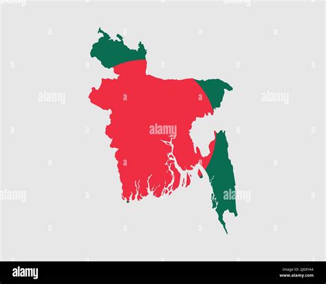 Bangladesh Map Flag Bangladeshi Map With Country Flag Vector Illustration Stock Vector Image