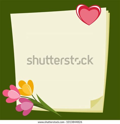 Love Letter Frame Valentines Day Frame Stock Vector Royalty Free