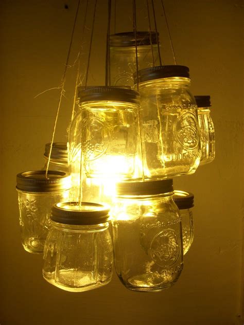 Upcycled Recycled Made To Order Mason Jar Chandelier Hanging Etsy