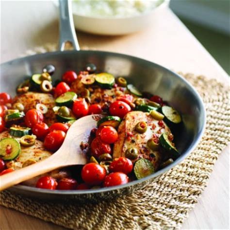 Bring sauce to a boil, then turn off heat. Chicken with olives and tomatoes recipe - Chatelaine.com