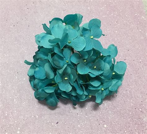 turquoise artificial hydrangea head artificial flowers silk etsy
